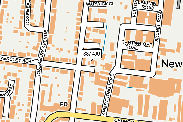 SS7 4JU map - OS OpenMap – Local (Ordnance Survey)