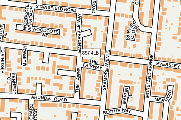 SS7 4LB map - OS OpenMap – Local (Ordnance Survey)