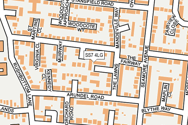 SS7 4LG map - OS OpenMap – Local (Ordnance Survey)