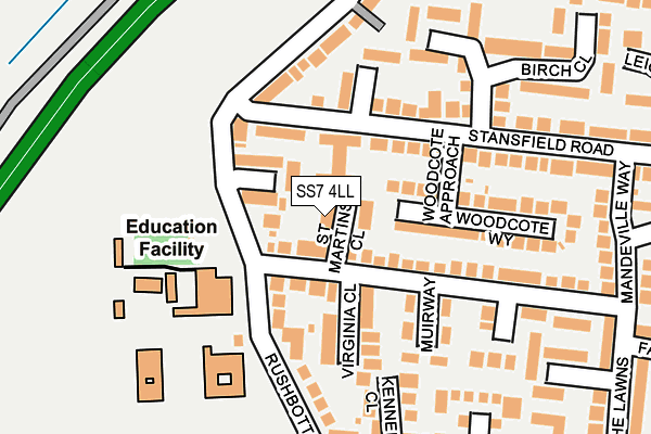 SS7 4LL map - OS OpenMap – Local (Ordnance Survey)