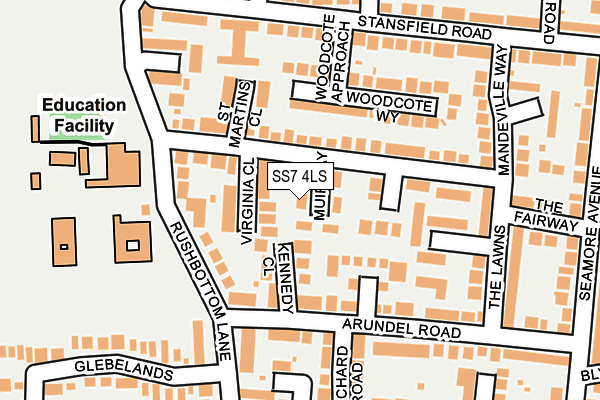 SS7 4LS map - OS OpenMap – Local (Ordnance Survey)