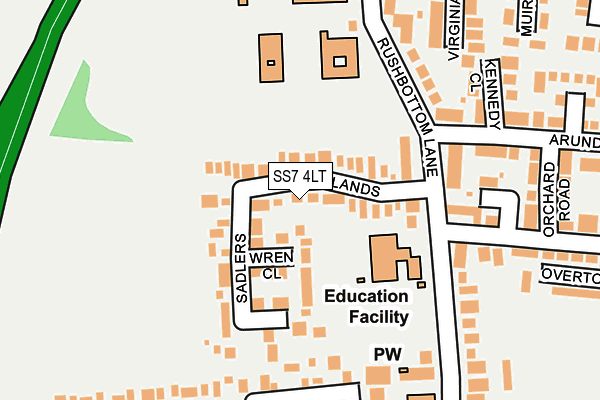 SS7 4LT map - OS OpenMap – Local (Ordnance Survey)