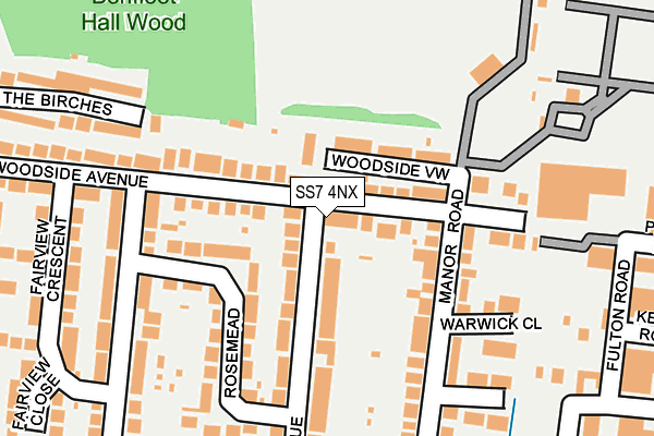 SS7 4NX map - OS OpenMap – Local (Ordnance Survey)