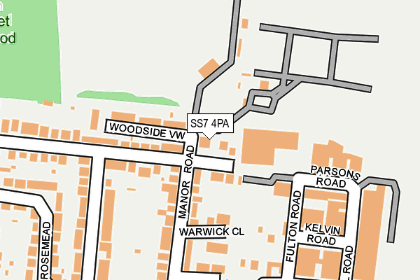 SS7 4PA map - OS OpenMap – Local (Ordnance Survey)