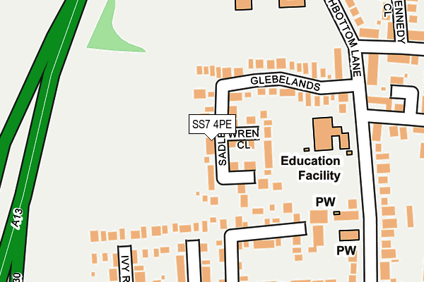 SS7 4PE map - OS OpenMap – Local (Ordnance Survey)