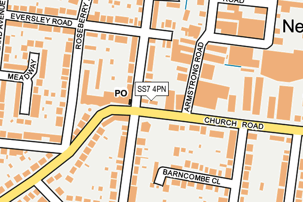 SS7 4PN map - OS OpenMap – Local (Ordnance Survey)