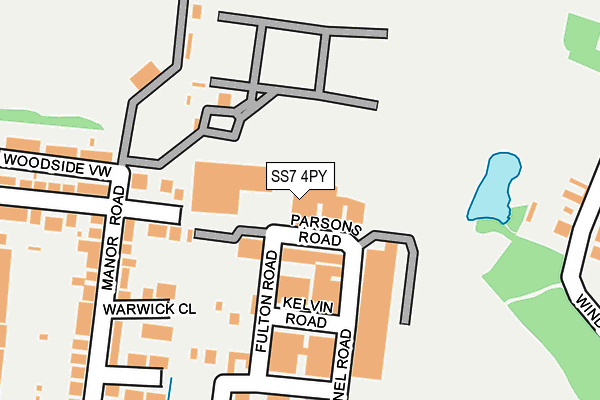 SS7 4PY map - OS OpenMap – Local (Ordnance Survey)