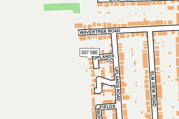 SS7 5BE map - OS OpenMap – Local (Ordnance Survey)