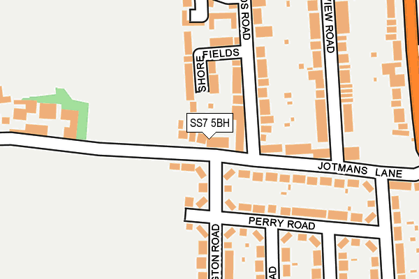 SS7 5BH map - OS OpenMap – Local (Ordnance Survey)