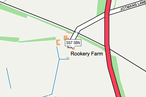 SS7 5BN map - OS OpenMap – Local (Ordnance Survey)