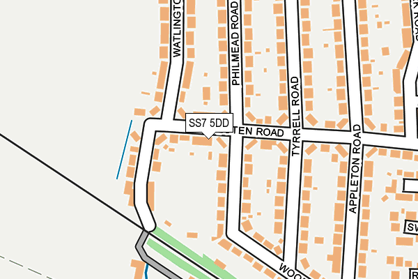 SS7 5DD map - OS OpenMap – Local (Ordnance Survey)