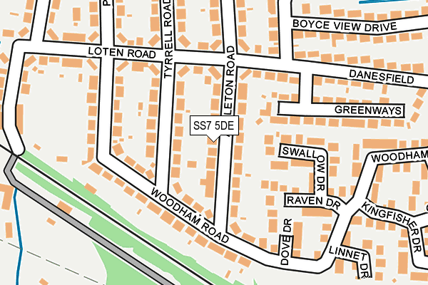 SS7 5DE map - OS OpenMap – Local (Ordnance Survey)