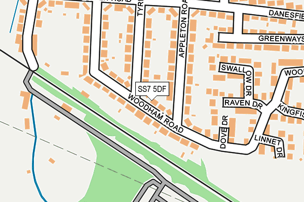 SS7 5DF map - OS OpenMap – Local (Ordnance Survey)