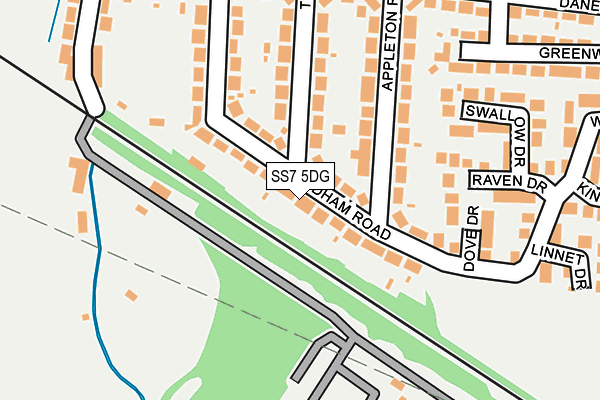 SS7 5DG map - OS OpenMap – Local (Ordnance Survey)