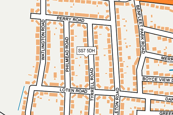 SS7 5DH map - OS OpenMap – Local (Ordnance Survey)