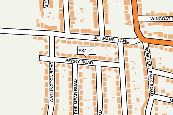 SS7 5DJ map - OS OpenMap – Local (Ordnance Survey)