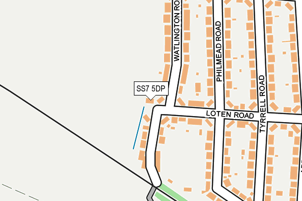 SS7 5DP map - OS OpenMap – Local (Ordnance Survey)