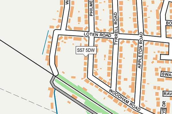SS7 5DW map - OS OpenMap – Local (Ordnance Survey)