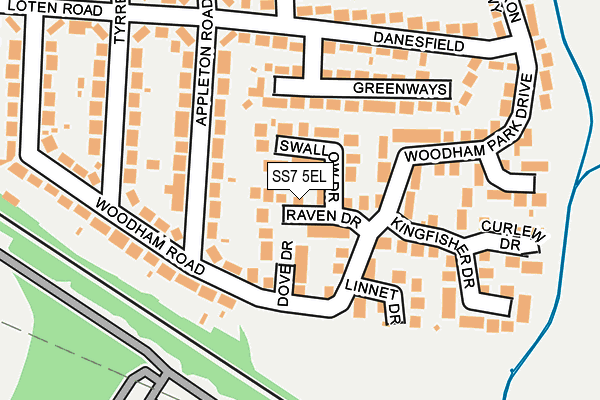 SS7 5EL map - OS OpenMap – Local (Ordnance Survey)