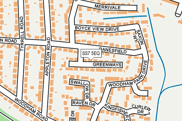 SS7 5EQ map - OS OpenMap – Local (Ordnance Survey)