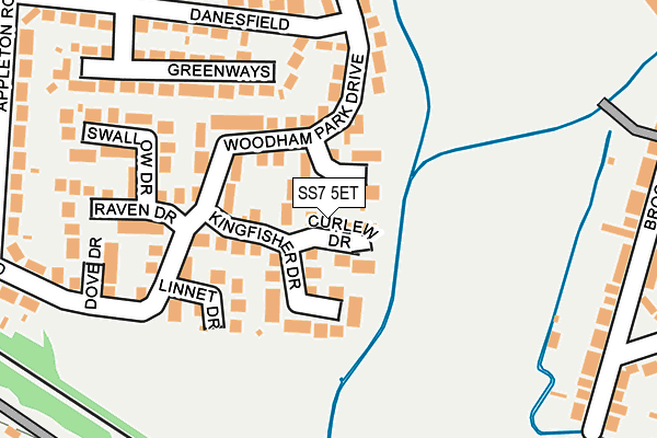 SS7 5ET map - OS OpenMap – Local (Ordnance Survey)