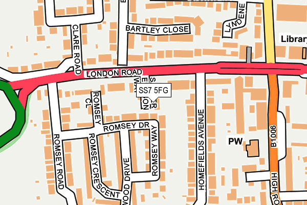 SS7 5FG map - OS OpenMap – Local (Ordnance Survey)