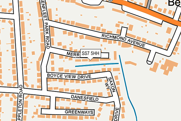 SS7 5HH map - OS OpenMap – Local (Ordnance Survey)