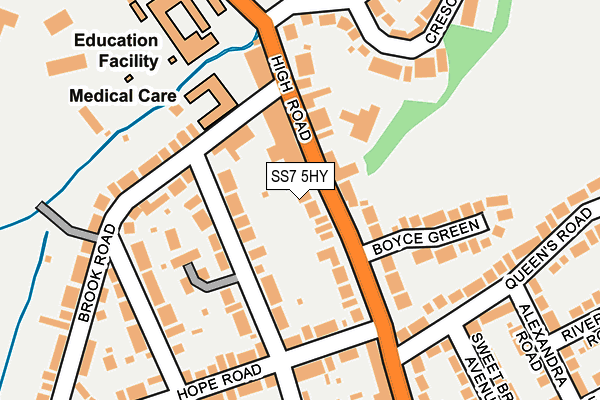 SS7 5HY map - OS OpenMap – Local (Ordnance Survey)