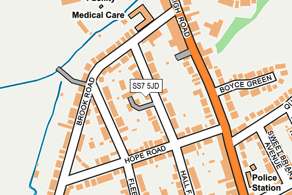 SS7 5JD map - OS OpenMap – Local (Ordnance Survey)