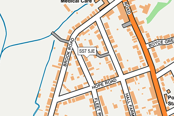 SS7 5JE map - OS OpenMap – Local (Ordnance Survey)