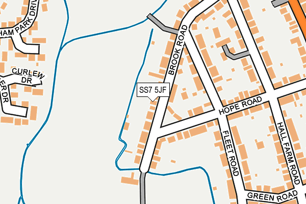 SS7 5JF map - OS OpenMap – Local (Ordnance Survey)