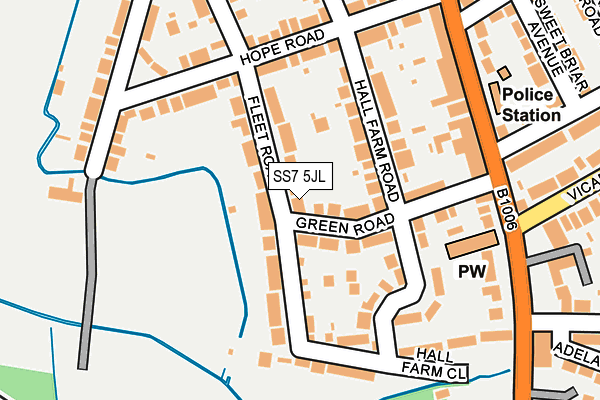 SS7 5JL map - OS OpenMap – Local (Ordnance Survey)