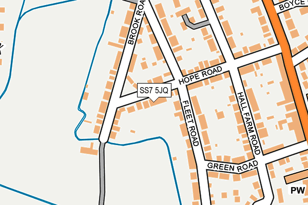 SS7 5JQ map - OS OpenMap – Local (Ordnance Survey)