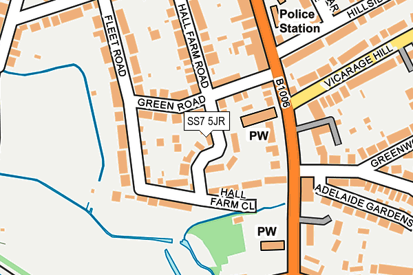 SS7 5JR map - OS OpenMap – Local (Ordnance Survey)