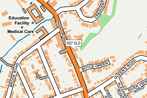 SS7 5LD map - OS OpenMap – Local (Ordnance Survey)