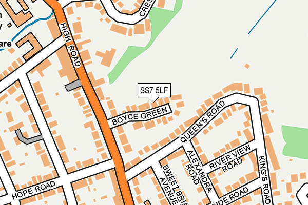 SS7 5LF map - OS OpenMap – Local (Ordnance Survey)