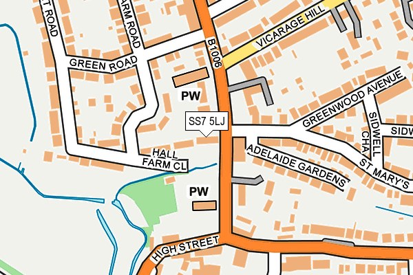 SS7 5LJ map - OS OpenMap – Local (Ordnance Survey)