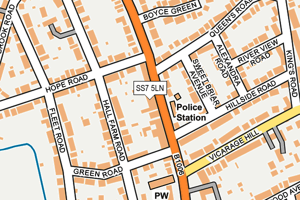 Map of HADLEIGH DRYCLEANERS LIMITED at local scale