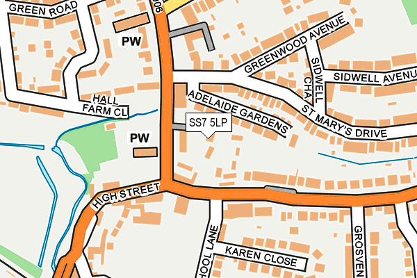 SS7 5LP map - OS OpenMap – Local (Ordnance Survey)