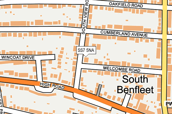 SS7 5NA map - OS OpenMap – Local (Ordnance Survey)