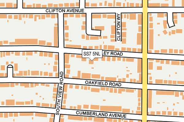 SS7 5NL map - OS OpenMap – Local (Ordnance Survey)