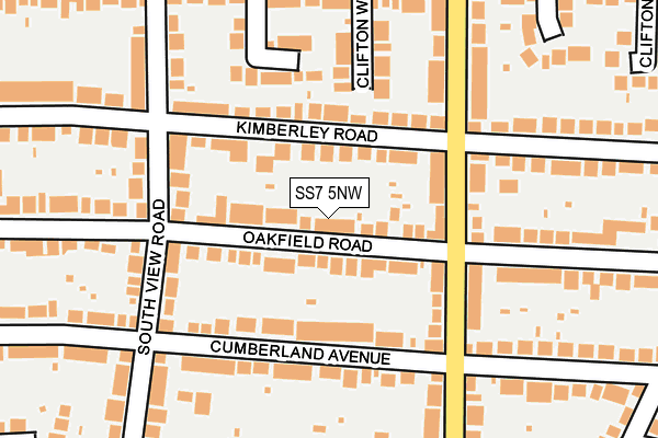 SS7 5NW map - OS OpenMap – Local (Ordnance Survey)
