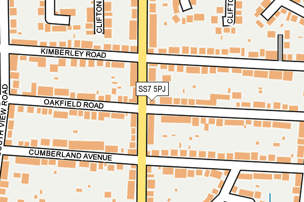 SS7 5PJ map - OS OpenMap – Local (Ordnance Survey)