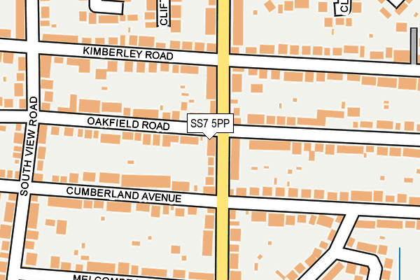 SS7 5PP map - OS OpenMap – Local (Ordnance Survey)