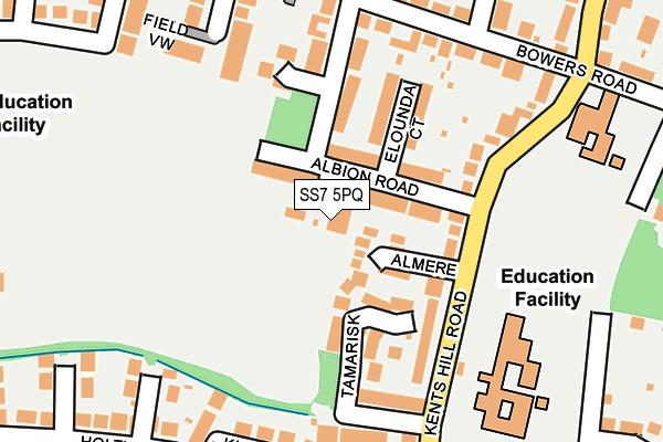 SS7 5PQ map - OS OpenMap – Local (Ordnance Survey)