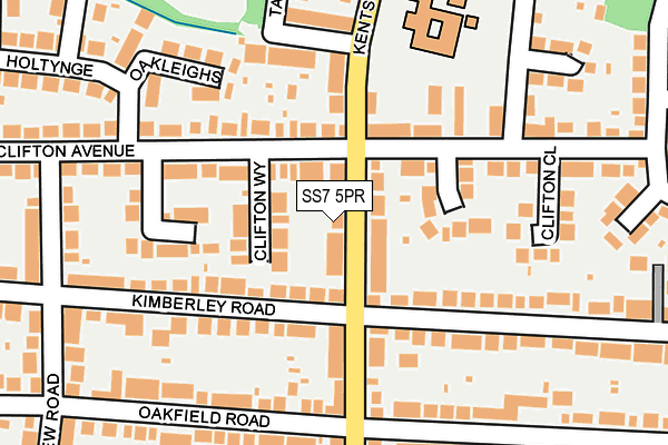 SS7 5PR map - OS OpenMap – Local (Ordnance Survey)