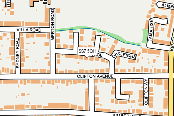 SS7 5QH map - OS OpenMap – Local (Ordnance Survey)