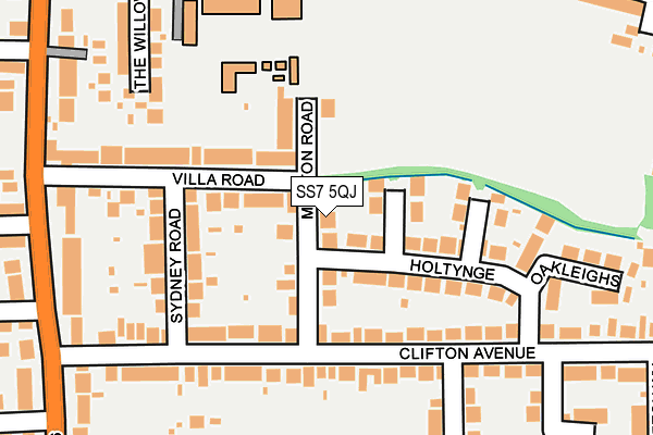 SS7 5QJ map - OS OpenMap – Local (Ordnance Survey)