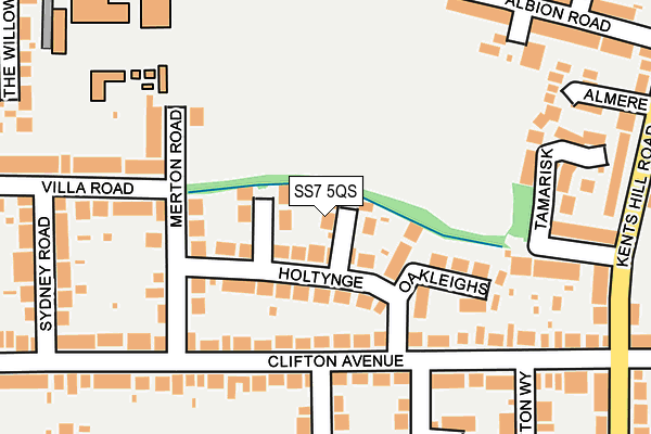 SS7 5QS map - OS OpenMap – Local (Ordnance Survey)