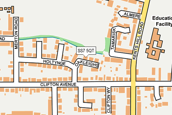 SS7 5QT map - OS OpenMap – Local (Ordnance Survey)